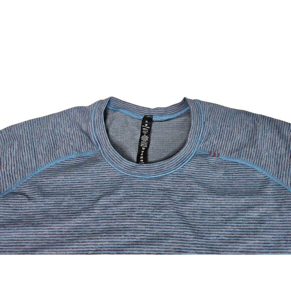 Lululemon Live In Practice Athletic Shirt Short Sleeve T-Shirt Blue Men's XL EUC - Picture 2 of 13